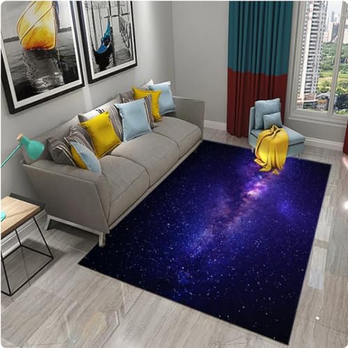 MYOBU Galaxy Space Star 3D Teppich, Wohnzimmer Schlafzimmer Home Decor Teppich, Esszimmer Küche rutschfeste Teppich Bodenmatte von MYOBU