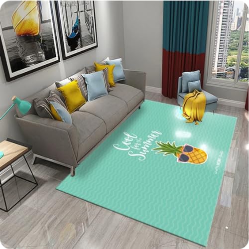 MYOBU Hallo Sommer 3D Teppich,Wohnzimmer Schlafzimmer Dekor Bereich Teppich,Badezimmer Küche Eingang rutschfeste Bodenmatte Fußmatte von MYOBU