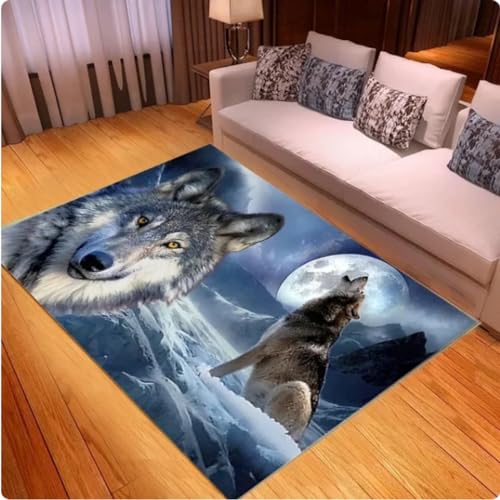MYobu Wolf 3D Gedruckter Teppich,Wohnzimmer Schlafzimmer Dekor Bereich Teppiche,Kinderzimmer Anti-Rutsch Teppich,Restaurant Küche Bodenmatte MYobu Wolf 3D Gedruckter Teppich,Wohnzimmer Schlafzimmer Dekor Bereich Teppiche,Kinderzimmer Anti-Rutsch Teppich,Restaurant Küche Bodenmatte von MYobu