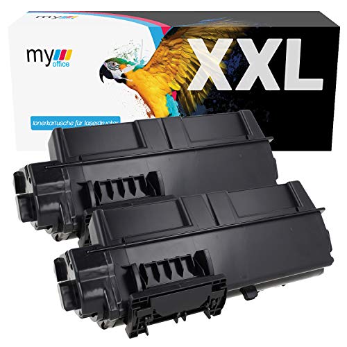 MYOFFICE 2X TK1160 Doppelpack Tonerkartusche für KYOCERA P2040dn P2040dw Kompatibel TK-1160 Schwarz Drucker 7200 Seiten 2er Pack von MYOFFICE