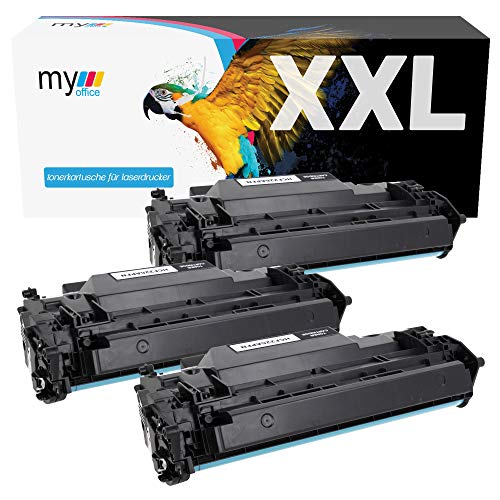 MYOFFICE 3X CF226a Tonerkartusche für HPLaserJet Pro M402d M402dn M402dne M402dw M402n MFP M426dw MFP M426fdn MFP M426fdw Kompatibel Schwarz Drucker 3100 Seiten 3er Pack von MYOFFICE