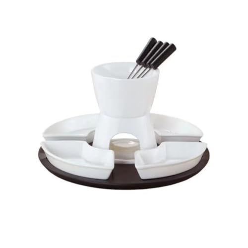 MYOLIO Tragbarer Käsefonduetopf Mit Gabeln: Keramik-Hot-Pot-Heizofen, Ultra-flexibel Zum Schmelzen Von Schokolade Und Eiscreme, Leicht Zu Reinigen(Package 3) von MYOLIO