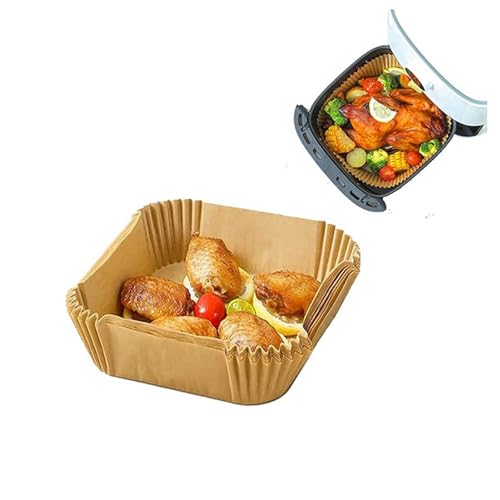 Vertikales Luftfritierspießgestell | 100PCS Air Fryer Papiereinlagen Öl-absorbierendes Tablett 360° gleichmäßige Erwärmung Leicht zu reinigen Komplettes Air Fryer Zubehör Set(Package A) von MYOLIO