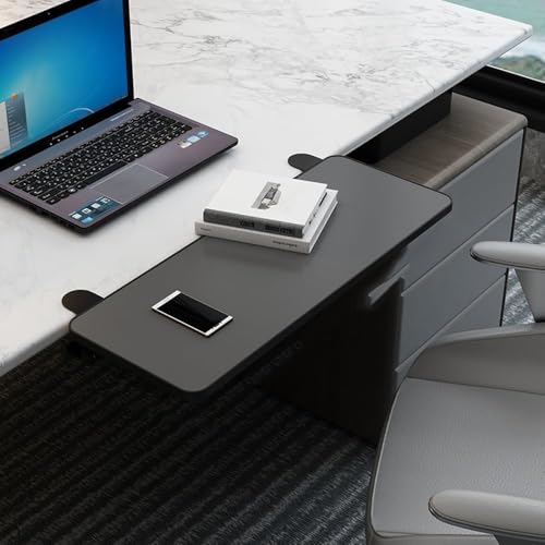 MYOYAY Tischverlängerung, Festklemmbare Schreibtisch Tastaturablage Faltbare Ergonomische Klemm Erweiterung Desktop-Extender für Zuhause Büro 75 x 25cm Schwarz von MYOYAY