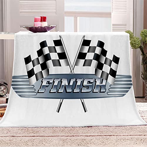MYPALL Flanell Fleecedecke Kuscheldecke Rennfahrer & Flagge superweich Flanelldecke Super Soft Weiche 3D Drucken Warm Flauschige Decke TV-Decke Mikrofaserdecke Sofadecke oder Bettüberwurf 130 x 150cm von MYPALL
