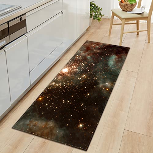 MYPALL Küchenläufer Farbige Sterne Rutschfester,wasserdichter,abwaschbarer Küchenteppich,Teppich Läufer Küchenmatte für,Flur,Schlafzimmer,Badezimmer 60 x 180cm von MYPALL
