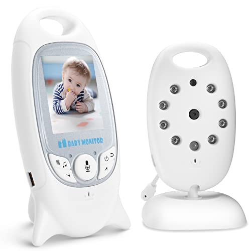 MYPIN Babyphone, 2 Zoll LCD Bildschirm Video Babyphone mit Kamera und Nachtsicht Babykamera Monitor Zwei-Wege-Talk Wiegenlied von MYPIN