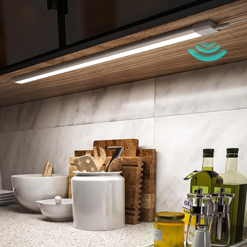 MYPLUS 42cm Unterbauleuchte Küche Led, LED Schrankbeleuchtung mit Bewegungsmelder,Plug-in, 750lm,4000K,108 Leds,Küchenschrank Leuchte(Radarversion) von MYPLUS