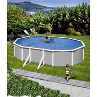 MYPOOL Ovalpool, grau/weiß, BxHxL: 375 x 120 x 610 cm - blau von MYPOOL