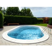 MYPOOL Ovalpool, weiß, BxH: 400 x 150 cm - beige von MYPOOL