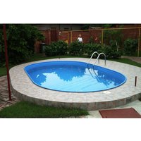 MYPOOL Ovalpool, weiß, BxHxL: 350 x 120 x 700 cm - blau von MYPOOL