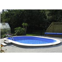 MYPOOL Ovalpool, weiß, BxHxL: 350 x 150 x 700 cm - blau von MYPOOL