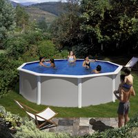 MYPOOL Rundpool, grau/weiß, ØxH: 350 x 132 cm - blau MYPOOL Rundpool, grau/weiß, ØxH: 350 x 132 cm - blau von MYPOOL