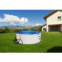MYPOOL Rundpool, weiß, ØxH: 450 x 120 cm - blau MYPOOL Rundpool, weiß, ØxH: 450 x 120 cm - blau von MYPOOL