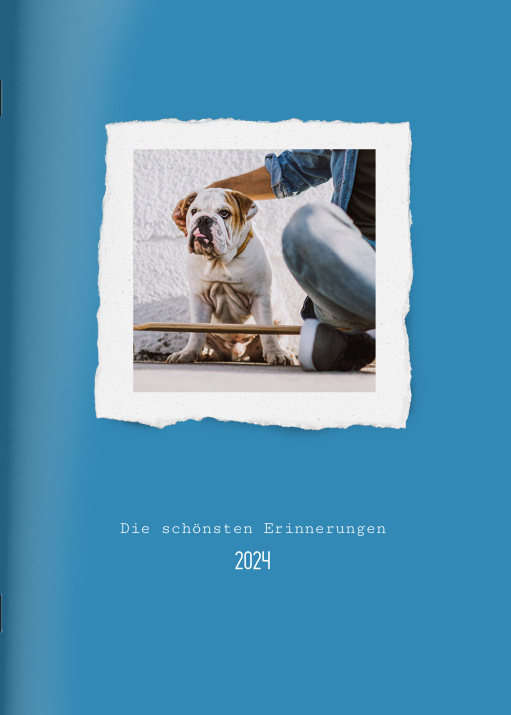 Heft "Blue-Look" im Format A4 hoch von MYPOSTER