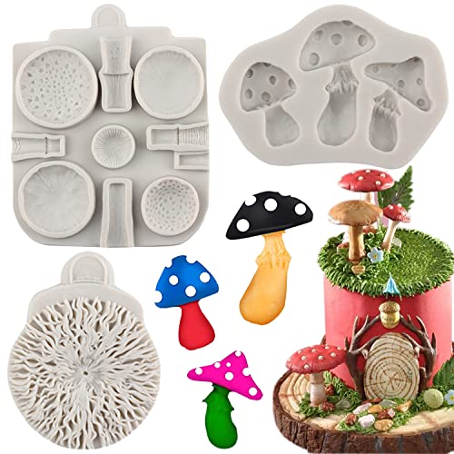 MYPRACS 3D Pilz Fondant Silikonformen Pilz Schokoladenform für Kuchen Dekorieren Schokolade Süßigkeiten Polymer Clay Harz Gummipaste 2 Stück MYPRACS 3D Pilz Fondant Silikonformen Pilz Schokoladenform für Kuchen Dekorieren Schokolade Süßigkeiten Polymer Clay Harz Gummipaste 2 Stück von MYPRACS