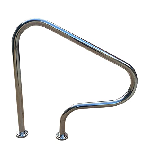 MYRDBT Schwimmbad-Handlauf, Pool-Handlauf, 3-Fach gebogenes Pool-Geländer für Stufen, Pool-Handlauf, Pool-Leiterstufe aus Edelstahl 304, einfach zu montierender Pool-Handgriff mit Grundplatte MYRDBT Schwimmbad-Handlauf, Pool-Handlauf, 3-Fach gebogenes Pool-Geländer für Stufen, Pool-Handlauf, Pool-Leiterstufe aus Edelstahl 304, einfach zu montierender Pool-Handgriff mit Grundplatte von MYRDBT