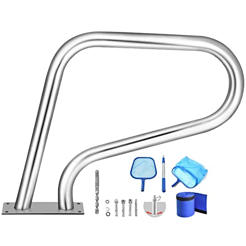 MYRDBT Schwimmbad-Handlauf, Pool-Handlauf, Pool-Handläufe, Haltegriff | Handlauf mit Griffabdeckung und Pool-Skimmer Easy | Edelstahl 304, 250 lbs Tragkraft | Pool-Treppengeländer MYRDBT Schwimmbad-Handlauf, Pool-Handlauf, Pool-Handläufe, Haltegriff | Handlauf mit Griffabdeckung und Pool-Skimmer Easy | Edelstahl 304, 250 lbs Tragkraft | Pool-Treppengeländer von MYRDBT