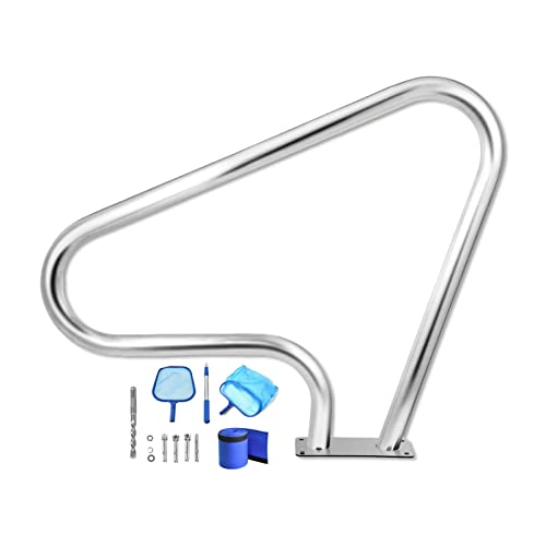 MYRDBT Schwimmbad-Handlauf, Pool-Handlauf, Pool-Handläufe, Haltegriff | Handlauf mit Griffabdeckung und Pool-Skimmer Easy | Edelstahl 304, 250 lbs Tragkraft | Pool-Treppengeländer MYRDBT Schwimmbad-Handlauf, Pool-Handlauf, Pool-Handläufe, Haltegriff | Handlauf mit Griffabdeckung und Pool-Skimmer Easy | Edelstahl 304, 250 lbs Tragkraft | Pool-Treppengeländer von MYRDBT