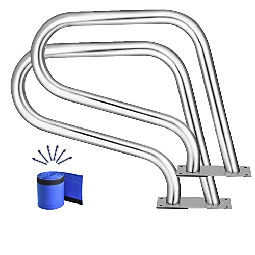 MYRDBT Schwimmbad-Handlauf, Pool-Handlauf, Pool-Handläufe, Premium-Pooldeck-Geländer aus Edelstahl 304, 32 x 22,5, Schwimmbad-Treppengeländer mit einfach zu installierender Basis, 330 lbs Tragkraft MYRDBT Schwimmbad-Handlauf, Pool-Handlauf, Pool-Handläufe, Premium-Pooldeck-Geländer aus Edelstahl 304, 32 x 22,5, Schwimmbad-Treppengeländer mit einfach zu installierender Basis, 330 lbs Tragkraft von MYRDBT