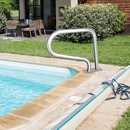 MYRDBT Schwimmbad-Handlauf, Pool-Handlauf, Pool-Reling 32x22,5 Pool-Handlauf Edelstahl 304 260LBS Tragkraft Schwimmbad-Handlauf 3-Bogen-Handlauf mit Schnellmontagebasis MYRDBT Schwimmbad-Handlauf, Pool-Handlauf, Pool-Reling 32x22,5 Pool-Handlauf Edelstahl 304 260LBS Tragkraft Schwimmbad-Handlauf 3-Bogen-Handlauf mit Schnellmontagebasis von MYRDBT