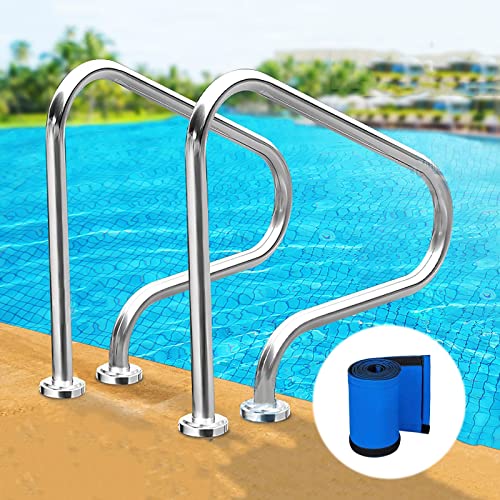 MYRDBT Schwimmbad-Handlauf, Pool-Handlauf, Pool-Spa-Deck-Handläufe, Schwimmbecken-Führungsschiene mit Schnellmontagebasis, 3-Bogen-Pool-Handläufe, 260 Pfund Tragfähigkeit MYRDBT Schwimmbad-Handlauf, Pool-Handlauf, Pool-Spa-Deck-Handläufe, Schwimmbecken-Führungsschiene mit Schnellmontagebasis, 3-Bogen-Pool-Handläufe, 260 Pfund Tragfähigkeit von MYRDBT