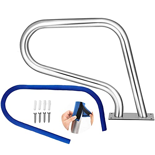Schwimmbad-Handlauf, Pool-Handlauf, Pool-Handläufe, Pool-Handläufe, Handlauf mit 4 Fuß Nylon-Griffabdeckung, 304 Edelstahl, Schwimmbad-Treppengeländer, rostfrei, einfach zu montierender Handhaltegrif Schwimmbad-Handlauf, Pool-Handlauf, Pool-Handläufe, Pool-Handläufe, Handlauf mit 4 Fuß Nylon-Griffabdeckung, 304 Edelstahl, Schwimmbad-Treppengeländer, rostfrei, einfach zu montierender Handhaltegrif von MYRDBT