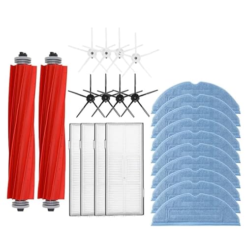 Kompatibel Mit Roborock S7 S70 S75 S7Max S7 Maxv Ultra T7S Plus S7 Pro Ultra Zubehör Hauptbürste Hepa-Filter Mops Roboter-Staubsaugerteile(Burgundy) von MYREOUDF