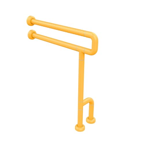 Aufstehhilfe Toilette, Haltegriff für Senioren, an der Wand montierter, bodenstehender Sicherheitshandlauf mit Beinen, rutschfeste Duschhilfe, Stützgriff für Senioren mit Behinderung(Yellow) von MYRTFK
