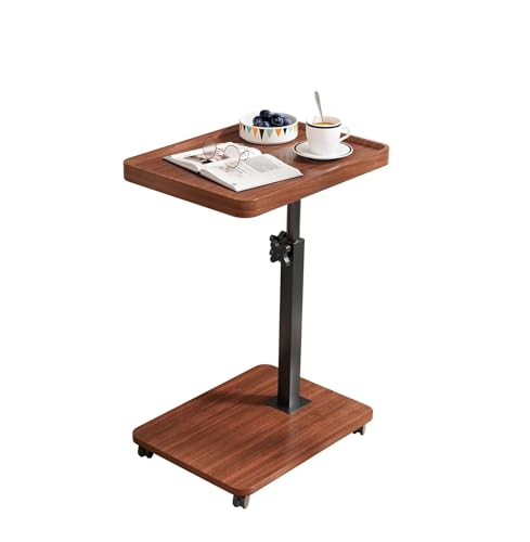 C-Form Beistelltisch, Kaffeetisch, Couchtisch, End Tabelle einstellbare Höhe mit 2-Tier-Regal, TV-Tablett Tisch, Laptop-Schreibtisch, für Wohnzimmer Schlafzimmer Nachttisch Pflege Sofa Lesen Studie Sn von MYRTFK
