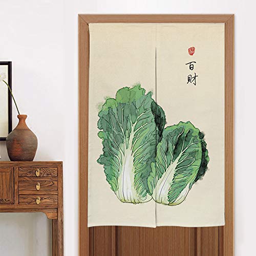 MYRU Japanischer Vorhang – Noren Türvorhang Feng Shui (Kohl, 84 x 140 cm) von MYRU