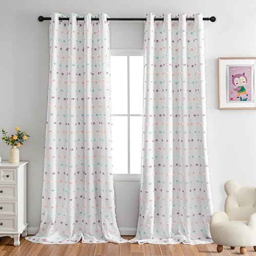 MYSKY HOME Gardinen Kinderzimmer Mädchen Verdunkelungsvorhang 2er Set Vorhänge mit Ösen Doppellagige Modern Gardine Wohnzimmer Verdunkelung Vorhang, H 260 x B 140 cm, Farbig MYSKY HOME Gardinen Kinderzimmer Mädchen Verdunkelungsvorhang 2er Set Vorhänge mit Ösen Doppellagige Modern Gardine Wohnzimmer Verdunkelung Vorhang, H 260 x B 140 cm, Farbig von MYSKY HOME
