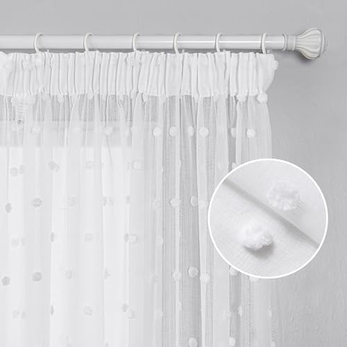 MYSKY HOME Gardinen mit Kräuselband Vorhang Voile Vorhänge Kinderzimmer Modern Gardine Sticken Halbtransparent Raumteiler Schiebevorhang Wohnzimmer 2er Set, Weiss, H 235 x B 140 cm MYSKY HOME Gardinen mit Kräuselband Vorhang Voile Vorhänge Kinderzimmer Modern Gardine Sticken Halbtransparent Raumteiler Schiebevorhang Wohnzimmer 2er Set, Weiss, H 235 x B 140 cm von MYSKY HOME