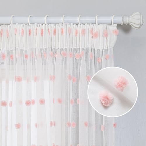 MYSKY HOME Vorhänge mit Kräuselband Gardinen Kinderzimmer Mädchen Vorhang Transparent Dekoration für Wohnzimmer Schöne Stickerei Gardine 2er Set Modern Schlafzimmer Vorhang, H 260 x B 140 cm, Rosa MYSKY HOME Vorhänge mit Kräuselband Gardinen Kinderzimmer Mädchen Vorhang Transparent Dekoration für Wohnzimmer Schöne Stickerei Gardine 2er Set Modern Schlafzimmer Vorhang, H 260 x B 140 cm, Rosa von MYSKY HOME