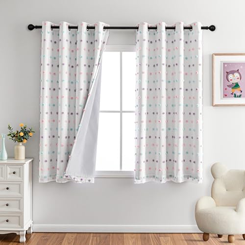 MYSKY HOME Verdunkelungsvorhang Kinderzimmer Gardinen mit Ösen Bunte Bälle Doppellagige Modern Gardine 2er Set Wohnzimmer Vorhang Blickdicht für Mädchen, H 160 x B 140 cm, Farbig MYSKY HOME Verdunkelungsvorhang Kinderzimmer Gardinen mit Ösen Bunte Bälle Doppellagige Modern Gardine 2er Set Wohnzimmer Vorhang Blickdicht für Mädchen, H 160 x B 140 cm, Farbig von MYSKY HOME