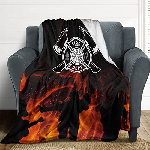 MYSLC Unisex Kuscheldecke Wohndecke Tagesdecke Decke Feuerwehrmann Feuerwehr Design Flanell Couch Decke Super Flauschige Sofa Kuscheldecke Multicolor 140x180cm von MYSLC