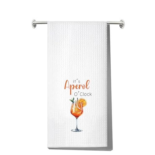 MYSOMY Aperol Spritz Küchentuch – Themengeschenk – Geschenk für italienische Liebhaber – Handtuch von MYSOMY