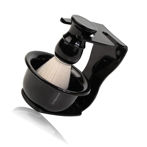 MYSUNBAR 3-in-1-Rasierset für Männer,Rasierhobel Ständer + Rasierpinsel aus Dachshaarimitat + Rasierschale, Rasiererhalter kompatibel von MYSUNBAR