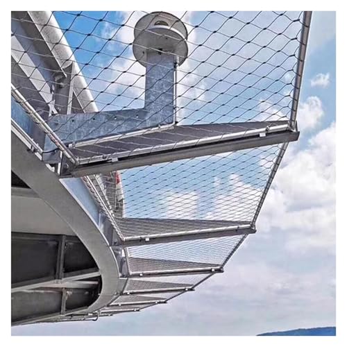 MYTGHBF Flexibles, schlagfestes Sicherheitsnetz, Seilnetz aus Edelstahl 304, dehnbares Balustrade-Füllnetz, Sicherheitsnetz für Tier- und Geflügelkäfige(1.2x9m/3.93x29.52ft) von MYTGHBF