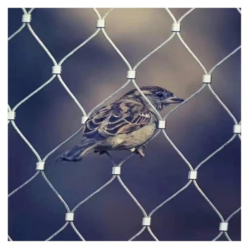 MYTGHBF Flexibles Kabel-Sicherheitsnetz 304 Edelstahl-Seilnetz Absturzsicherungsnetz Höhenverstärkungsnetz 10 cm/2 mm Absturzsicherungsnetz(1.2x8m/3.93x26.24ft) von MYTGHBF