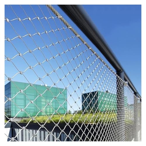 MYTGHBF Flexibles Sicherheitsnetz aus Edelstahlseilgeflecht für Balkone, Höhensicherungsnetz, Gartenzaun, Treppenschutzzaun, anpassbar(2x10m/6.56x32.8ft) von MYTGHBF
