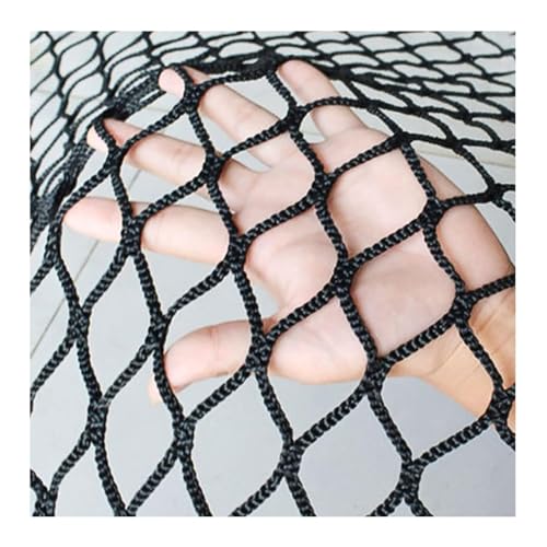 MYTGHBF Sicherheitsnetz, Doppelnadel-Strick-Sicherheitsnetz, Seilnetz für Spielplätze, schwarzes Ballnetz, Trennnetz und Hängenetz, kann individuell angepasst Werden(1.2x8m/4x26ft) von MYTGHBF