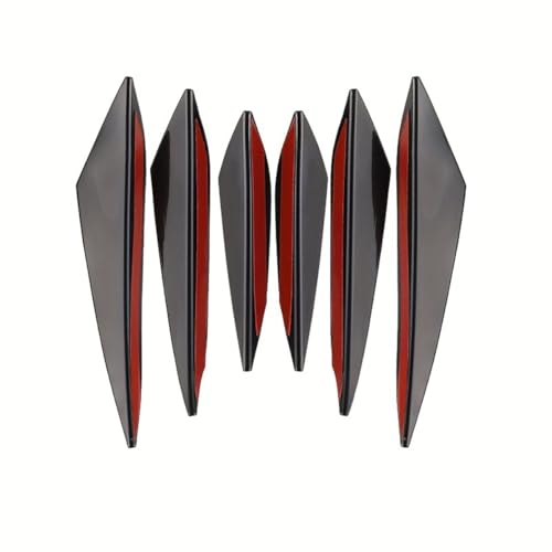 6 Stück Frontstoßstangenabweiser, kompatibel mit Renault Clio 2 3 4 5 mk3 mk4 Megane 2 3 4 CC, Frontspoiler,Black von MYTZNB
