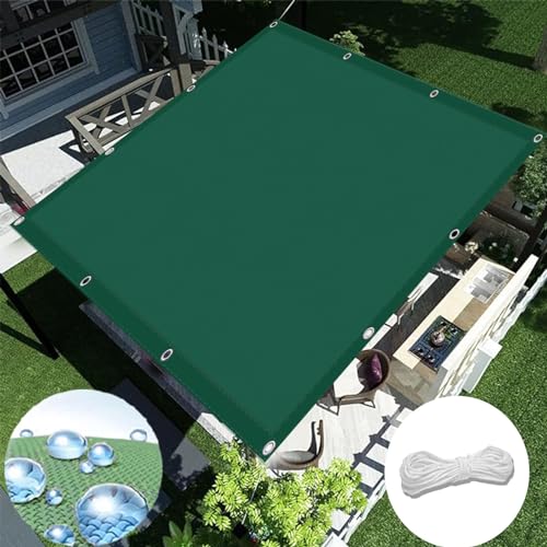 Sonnensegel Wasserdicht 2 x 3 m Sonnenschutz 98% UV Schutz Schattiernetz Gewächshaus Sonnenschutz mit Freiem Seil für Garten Terrasse Camping, Dunkelgrün von MYUANH