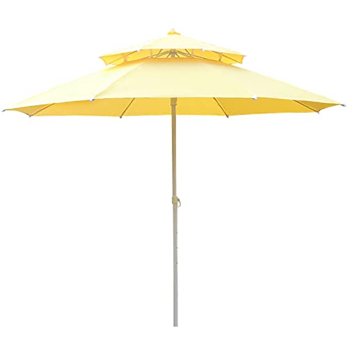 MYUYEE 25 m großer Doppel-Angelschirm Strand-/Garten-/Terrassenschirm Polyester-Regenschirm wasserdicht Sonnenschutz,Gelb – Nicht kippbar MYUYEE 25 m großer Doppel-Angelschirm Strand-/Garten-/Terrassenschirm Polyester-Regenschirm wasserdicht Sonnenschutz,Gelb – Nicht kippbar von MYUYEE