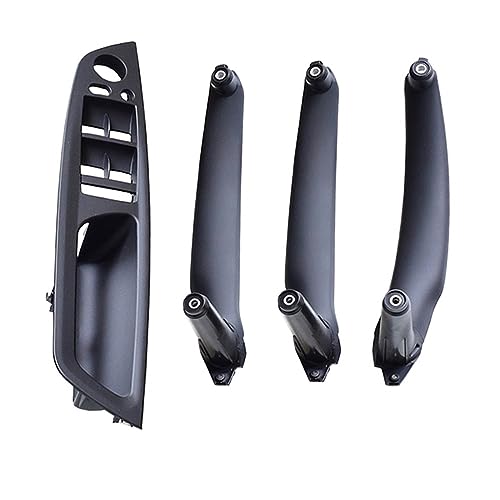 MYVPRO Türschnalle Für E70 E71 X5 X6 2007-2014 Auto Links Vorne Fahrersitz LHD Innentürgriff Innenverkleidung Pull Trim Cover Innentürdekoration (Farbe : RHD-Black-4pcs) von MYVPRO