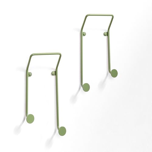 MYWIRE® Wandgarderobe Kamp2 – 2er-Set - praktische Designer-Haken in 3 Farben, 8 mm Draht, kompakt 30×16×7,7 cm – stilvolle Garderobe & Kleiderhaken (Resedagrün) von MYWIRE