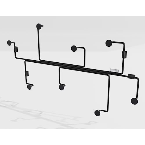 MYWIRE® moderne Wandgarderobe aus Metall „Kamp“ (Graphitschwarz) - schlichte und dekorative Garderobenhaken zum Aufhängen von Jacken und Mänteln - Wandgarderobenleiste in Österreich produziert von MYWIRE