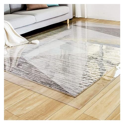 Bodenschutz, Transparente Vinyl-Bodenmatte for Haustiere/Hunde/Kinder, transparenter Teppich for Hartholzböden, Bürostuhlmatten(100x150cm/3.3x5ft) von MYXJX