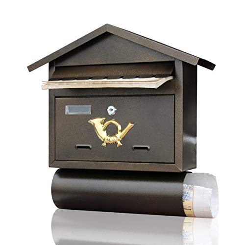 Briefkasten, Briefkasten for den Außenbereich, schmiedeeiserner Wandbehang, Berichtskasten, wasserdichter Briefkasten Briefkasten, Briefkasten for den Außenbereich, schmiedeeiserner Wandbehang, Berichtskasten, wasserdichter Briefkasten von MYXJX